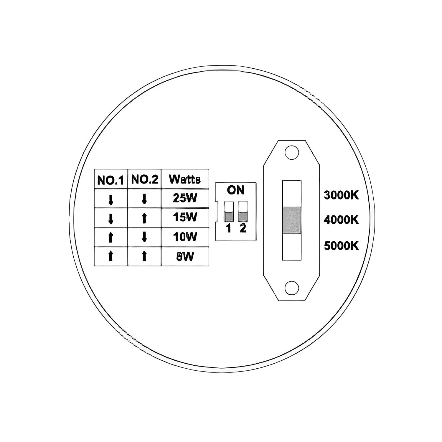 LED Mini Wall Pack, 25W/15W/10W/8W, Dusk to Dawn, White, Selectable Wattage & CCT, 3400 Lumens