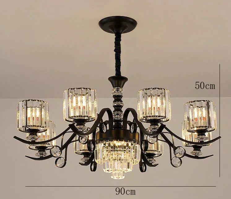 Living Room Crystal Chandelier Modern Simple Light Luxury Restaurant Atmospheric Lamp