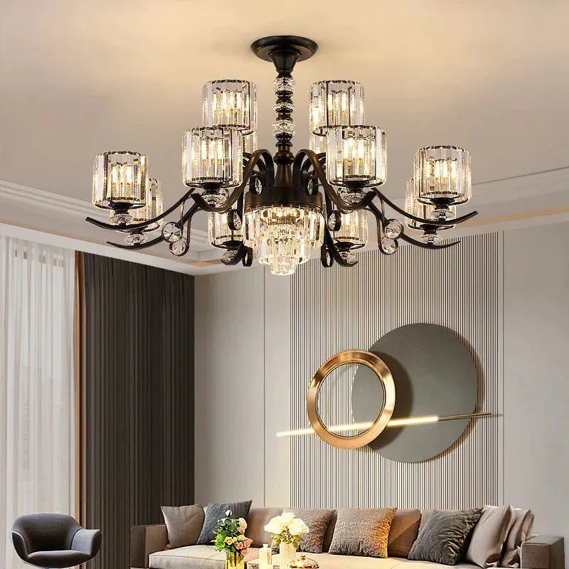Living Room Crystal Chandelier Modern Simple Light Luxury Restaurant Atmospheric Lamp