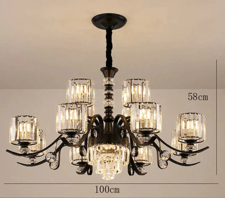 Living Room Crystal Chandelier Modern Simple Light Luxury Restaurant Atmospheric Lamp