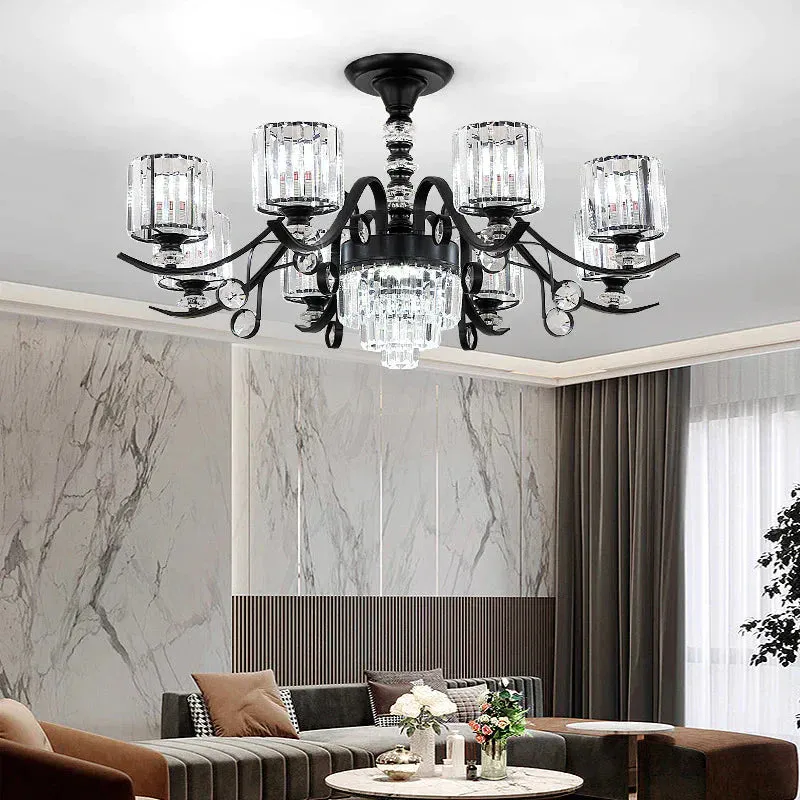 Living Room Crystal Chandelier Modern Simple Light Luxury Restaurant Atmospheric Lamp