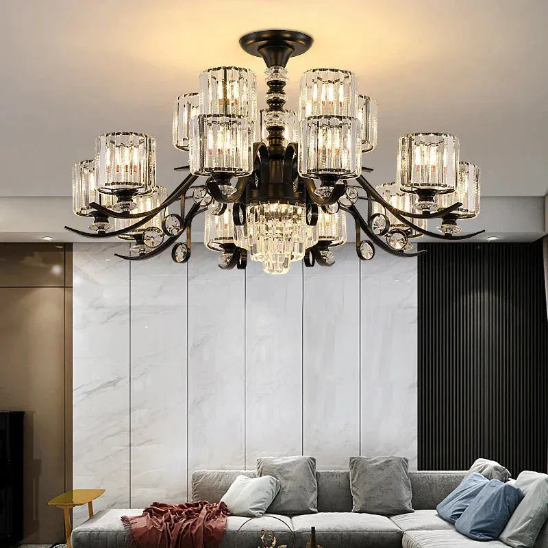 Living Room Crystal Chandelier Modern Simple Light Luxury Restaurant Atmospheric Lamp