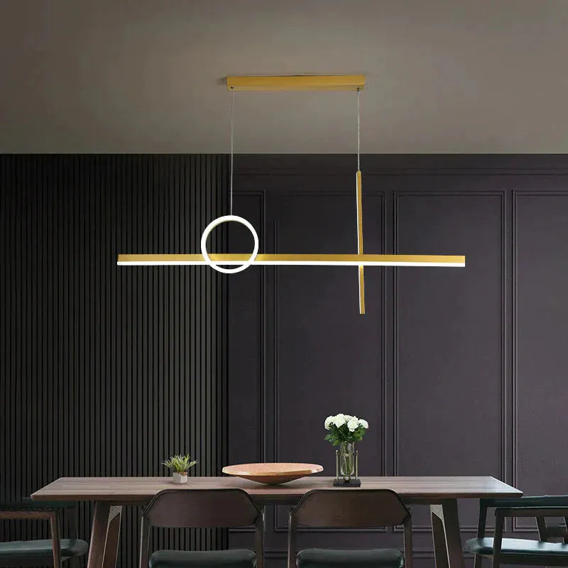 Luxury Dining Room Chandelier Simple Modern Long Living Room Lamp Creative Personality Nordic Dining Room Bar Designer Lamps