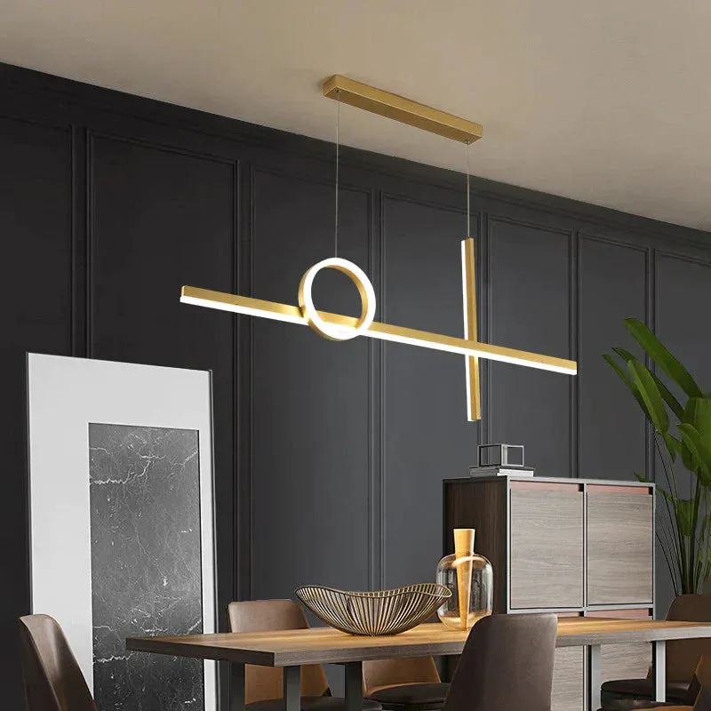 Luxury Dining Room Chandelier Simple Modern Long Living Room Lamp Creative Personality Nordic Dining Room Bar Designer Lamps