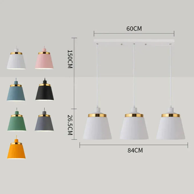 Macaroon Simple Multi-color Dining Table Creative Dining Chandelier Bedroom Hotel Room Kitchen Bar Dining Room Chandelier