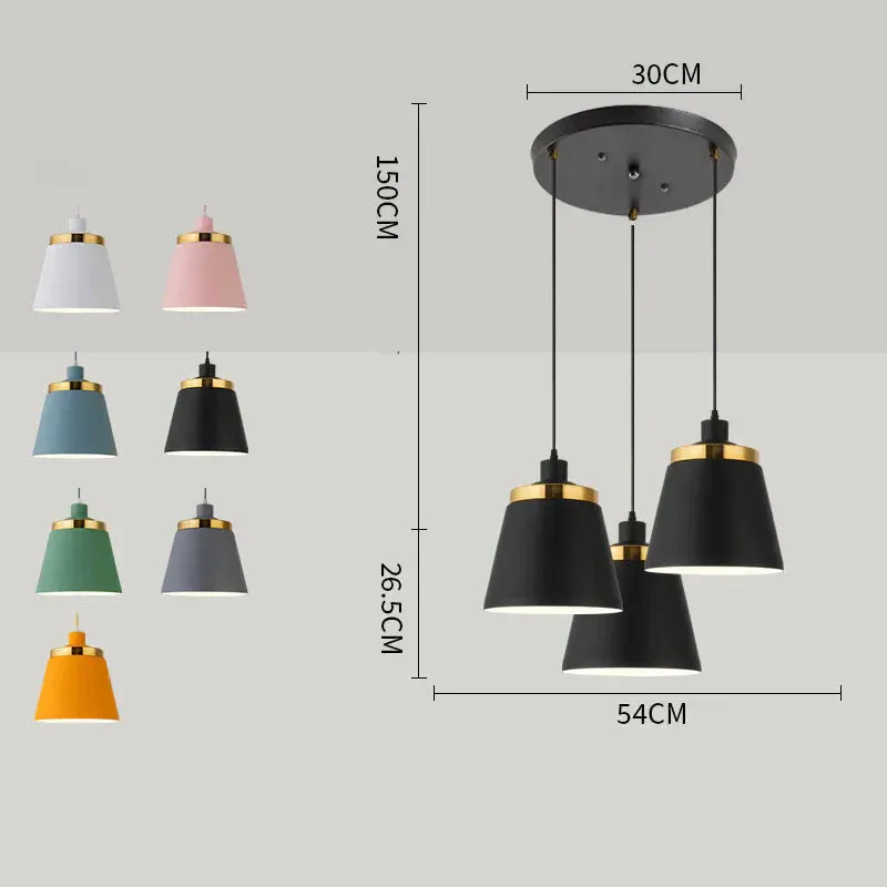 Macaroon Simple Multi-color Dining Table Creative Dining Chandelier Bedroom Hotel Room Kitchen Bar Dining Room Chandelier