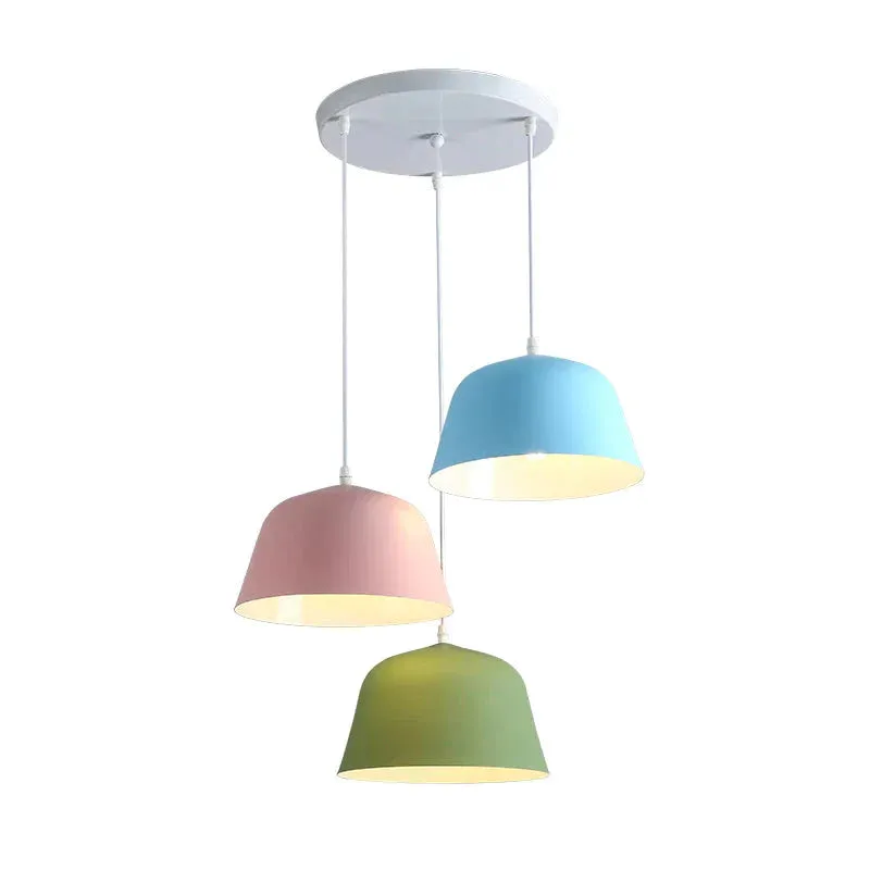 Maccaron Restaurant Three-headed Chandelier Creative Personality Lamps