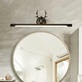 Modern Black Antler Arm Wall Mount LED Vanity Bar Light - Metallic Finish