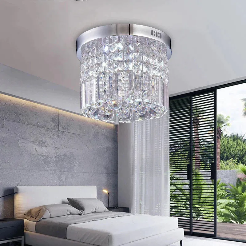Modern Crystal LED Pendant Light Fixture For Indoor Lamp lamparas De Techo Surface Mounting Pendant Lamp For Bedroom Dining Room