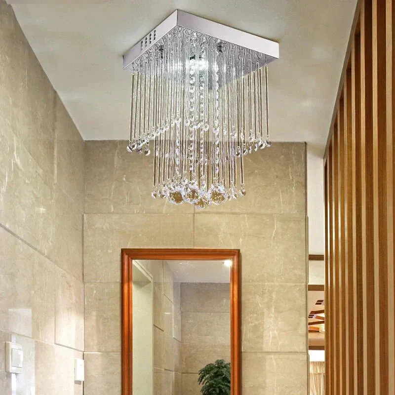 Modern Crystal LED Pendant Light Fixture For Indoor Lamp lamparas De Techo Surface Mounting Pendant Lamp For Bedroom Dining Room
