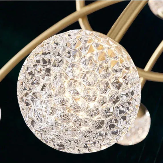 Modern Luxury Personality Copper Living Room Lamp Creative Nordic Bedroom Simple Chandelier Golden Restaurant Art Copper Lamp