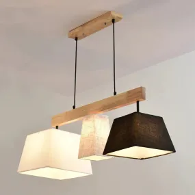Modern Simple Bar Restaurant Study Creative Dining Table Log Solid Wood Lamps Nordic Style Personalized Chandelier