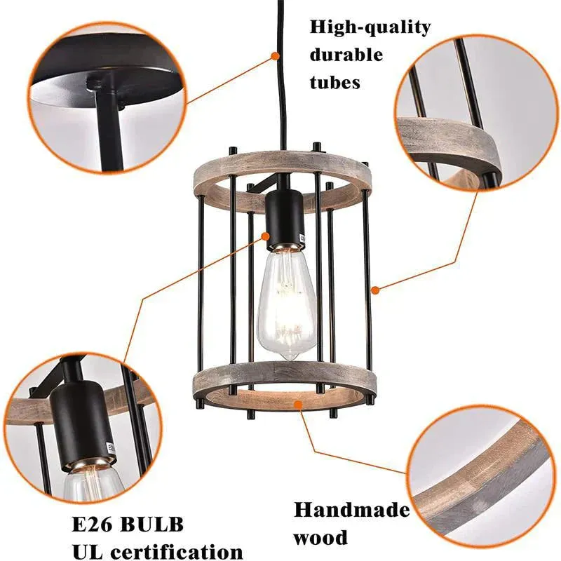 New Chandelier Living Room American Solid Wood Simple Creativity