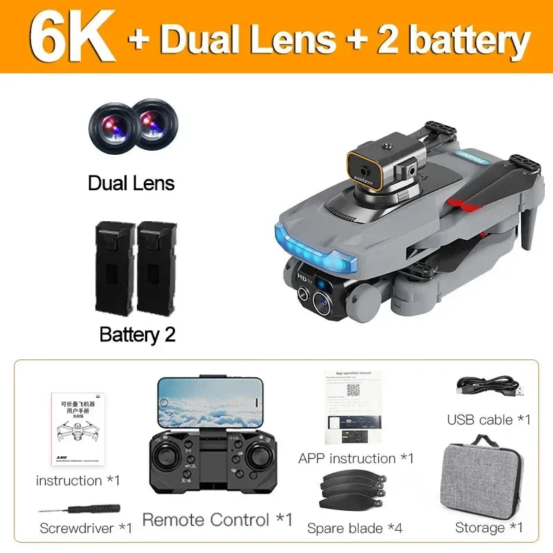 New P15 RC Mini Drone 8K Three Camera Wide Angle Optical Flow