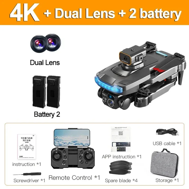 New P15 RC Mini Drone 8K Three Camera Wide Angle Optical Flow