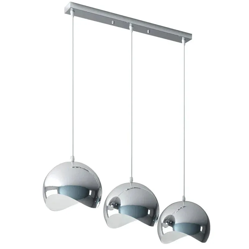 Nordic Chandelier Creative Modern Light Luxury Restaurant Simple Single Head Three Head Silver, Rose Gold Bar Lamp