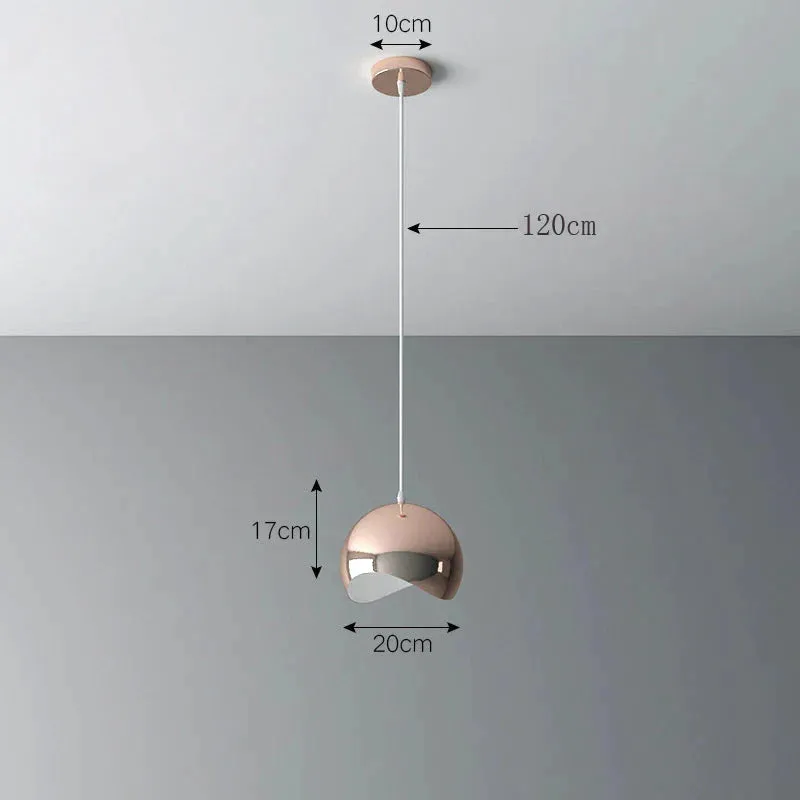 Nordic Chandelier Creative Modern Light Luxury Restaurant Simple Single Head Three Head Silver, Rose Gold Bar Lamp