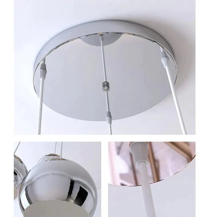 Nordic Chandelier Creative Modern Light Luxury Restaurant Simple Single Head Three Head Silver, Rose Gold Bar Lamp