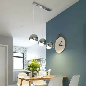 Nordic Chandelier Creative Modern Light Luxury Restaurant Simple Single Head Three Head Silver, Rose Gold Bar Lamp