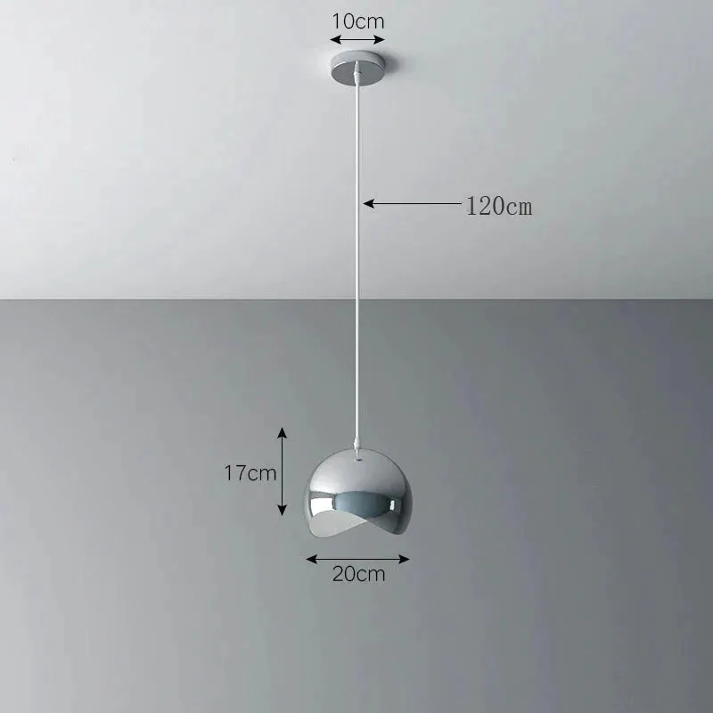 Nordic Chandelier Creative Modern Light Luxury Restaurant Simple Single Head Three Head Silver, Rose Gold Bar Lamp