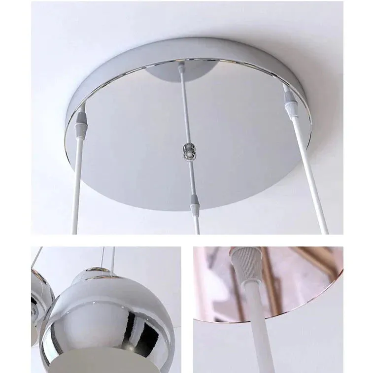 Nordic Creative Chandelier Light Luxury Restaurant Simple Single Head Three Head Silver Bar Lamp