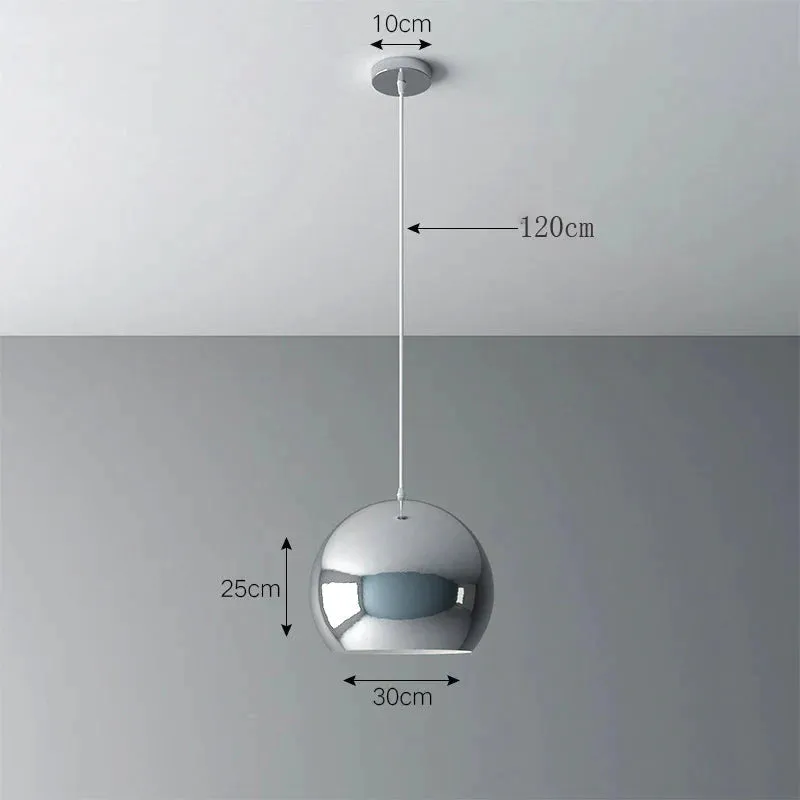 Nordic Creative Chandelier Light Luxury Restaurant Simple Single Head Three Head Silver Bar Lamp