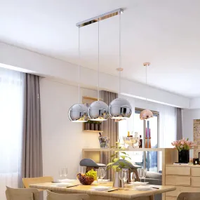 Nordic Creative Chandelier Light Luxury Restaurant Simple Single Head Three Head Silver Bar Lamp