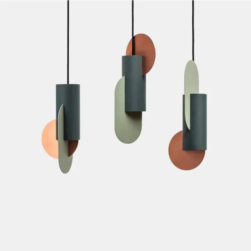Nordic Creative Personality Color Matching Single Small Chandelier Designer's Office Model Room Soft Dining Room Bedside Chandelier