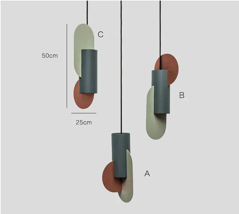 Nordic Creative Personality Color Matching Single Small Chandelier Designer's Office Model Room Soft Dining Room Bedside Chandelier