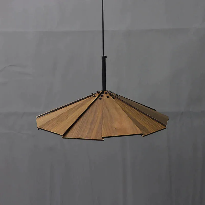 Nordic Minimalist Cafe Homestay Modern Wooden Flying Saucer Chandelier
