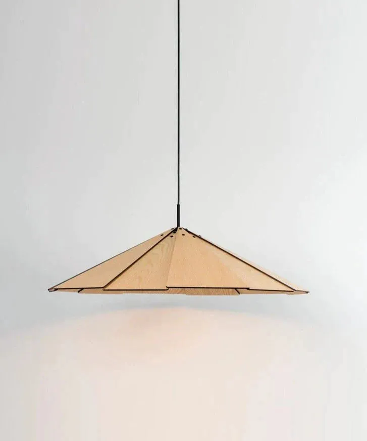 Nordic Minimalist Cafe Homestay Modern Wooden Flying Saucer Chandelier
