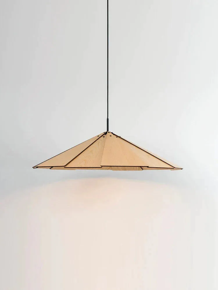 Nordic Minimalist Cafe Homestay Modern Wooden Flying Saucer Chandelier