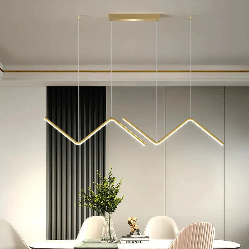 Nordic Minimalist Line Lamp Restaurant Chandelier Modern Simple Designer Net Red Lighting Bar Table Lamp Creative Lamp