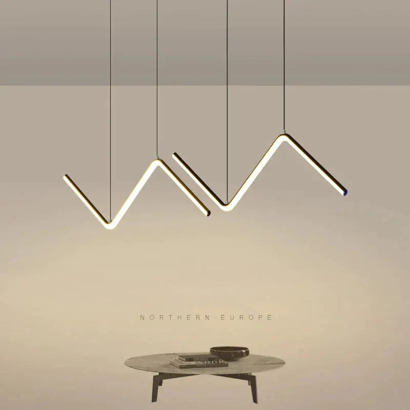 Nordic Minimalist Line Lamp Restaurant Chandelier Modern Simple Designer Net Red Lighting Bar Table Lamp Creative Lamp