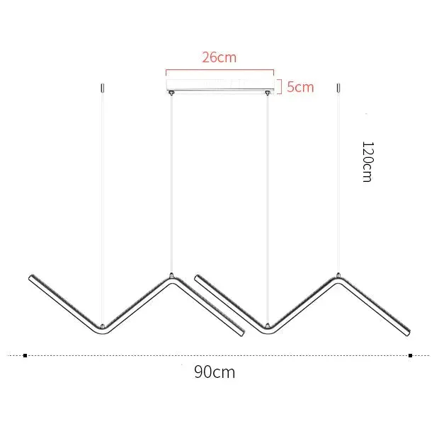 Nordic Minimalist Line Lamp Restaurant Chandelier Modern Simple Designer Net Red Lighting Bar Table Lamp Creative Lamp