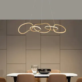 Nordic Personality Circle Stainless Steel Living Room Chandelier