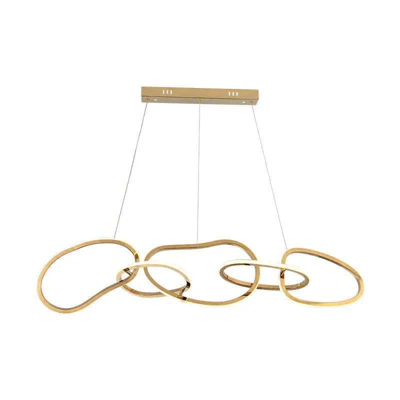 Nordic Personality Circle Stainless Steel Living Room Chandelier
