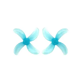 Orange HD 40mm 1609 PC 4 Blade 1.5mm Propellers 4CW 4CCW- Clear Blue