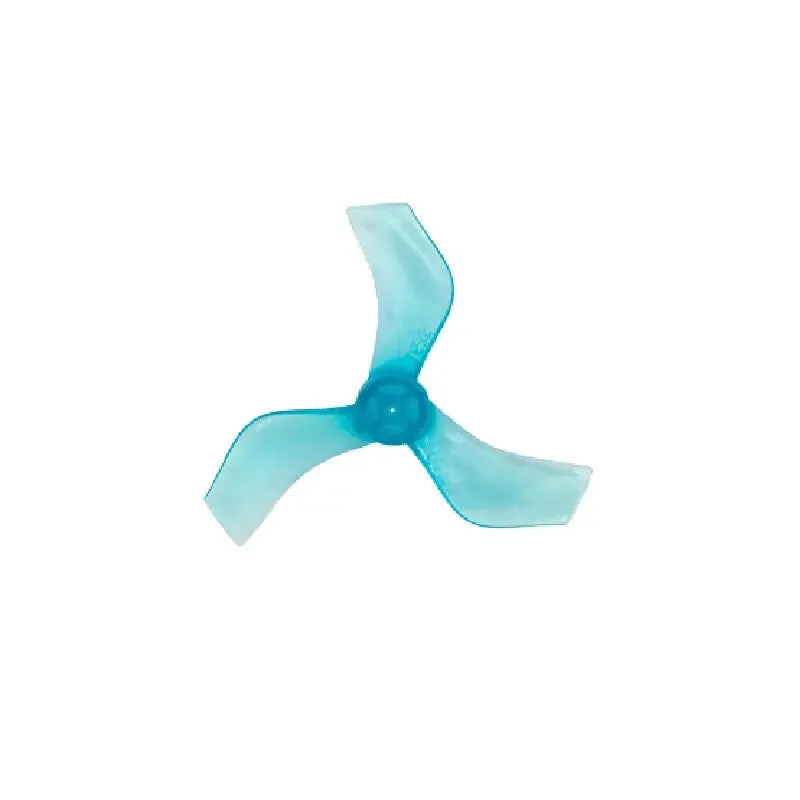 Orange HD 40mm 1635 PC 3 Blade 1mm Propellers 4CW 4CCW- Clear Blue (Single Hole)