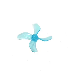 Orange HD 40mm 1636 PC 4 Blade 1mm Propellers 4CW 4CCW- Clear Blue (Single Hole)