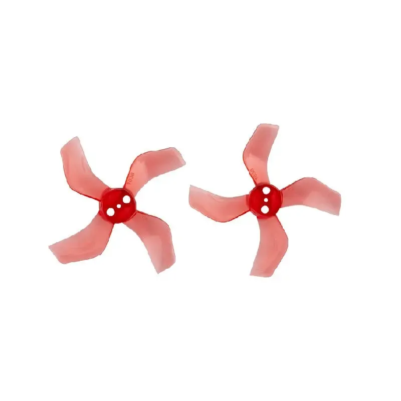 Orange HD 40mm 1636 PC 4 Blade 1mm Propellers 4CW 4CCW - Clear Red