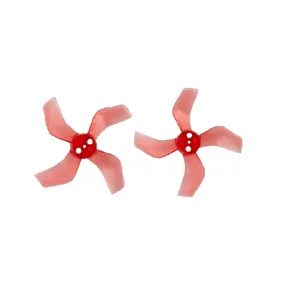 Orange HD 40mm 1636 PC 4 Blade 1mm Propellers 4CW 4CCW - Clear Red