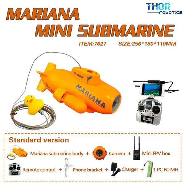 Partially Damaged: Mini Underwater Drone HD FPV Camera Mariana RC Submarine No.7627-In stock in US and Germany