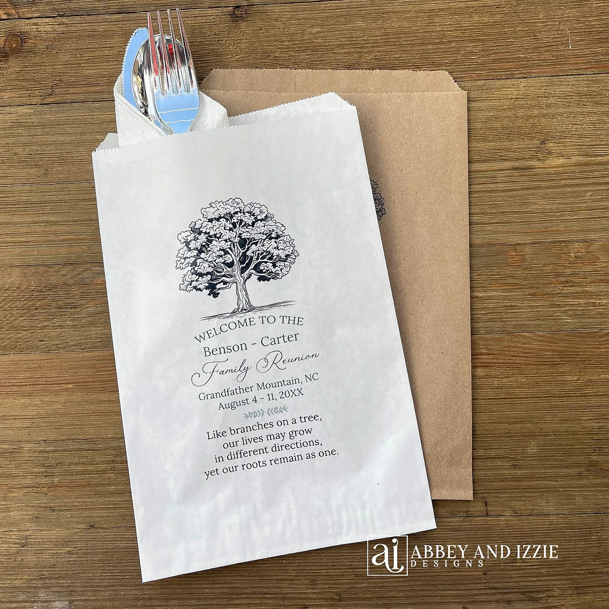 Personalized Family Reunion Bags