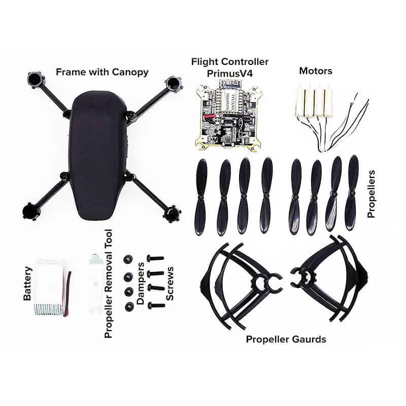 Pluto DIY Nano Drone Kit 1.2 - for Learning Stem & Tinkering, Crash Resistant, Smartphone Controlled with Rechargeable Battery