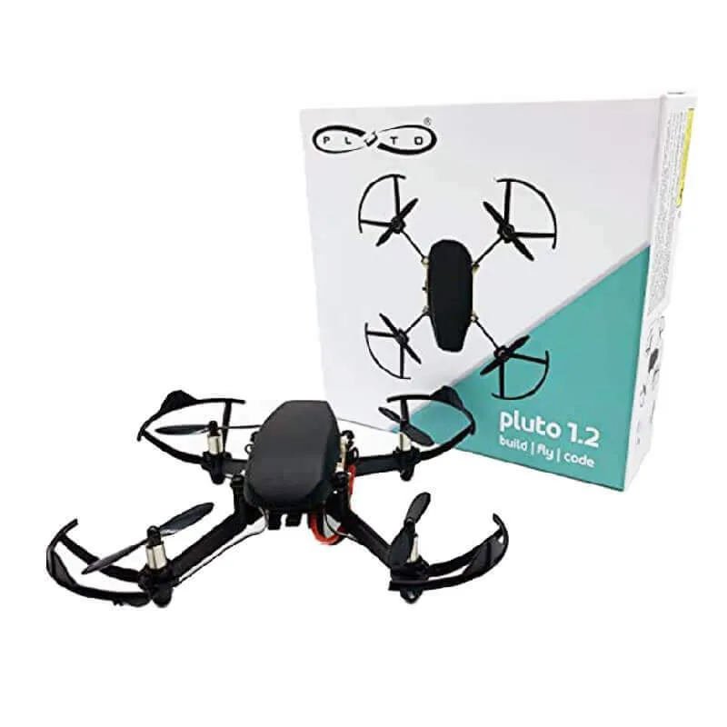 Pluto DIY Nano Drone Kit 1.2 - for Learning Stem & Tinkering, Crash Resistant, Smartphone Controlled with Rechargeable Battery