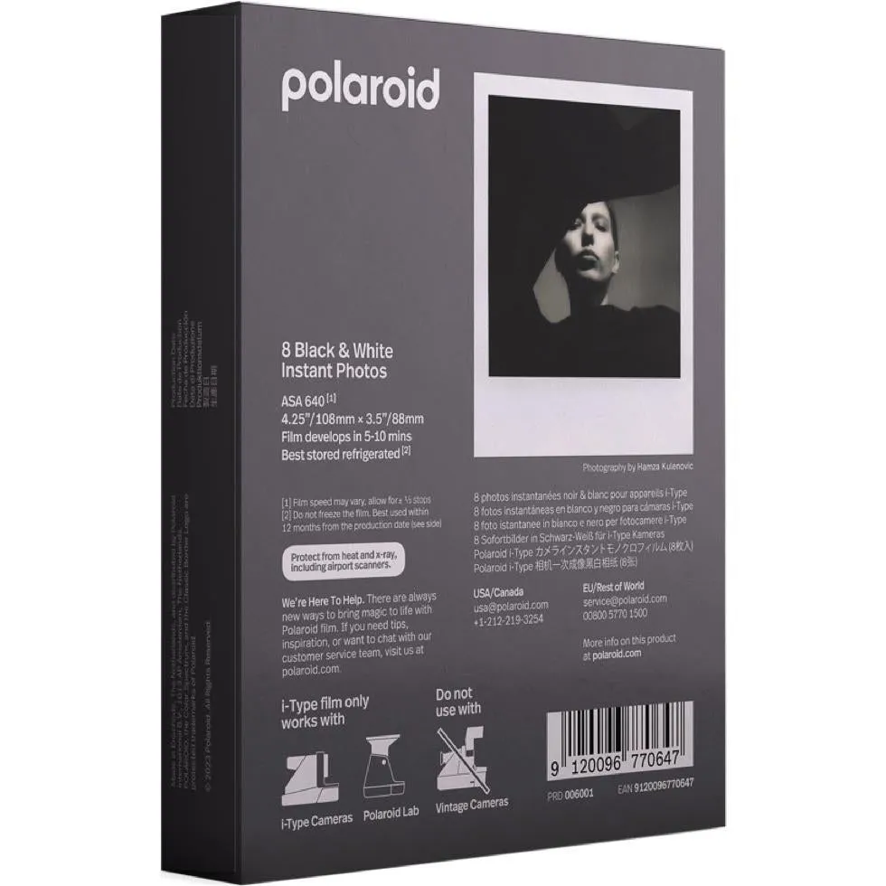 Polaroid  B&W Film for i-Type (8 Pack)