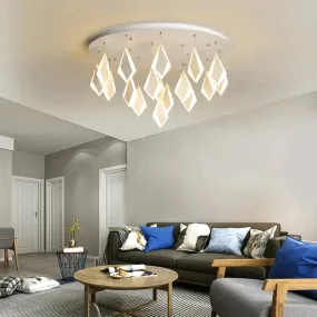Post Modern LED Pendant Lights Rhombus Acrylic Decor Pendant Lamp For Dining Room Bedroom Kitchen Nordic Living Room Light