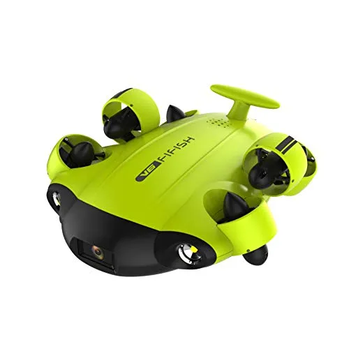 QYSEA FIFISH V6 Underwater Drone with Head-Tracking Function   VR Box   100M Cable   Spool   64G Internal Storage Bundle
