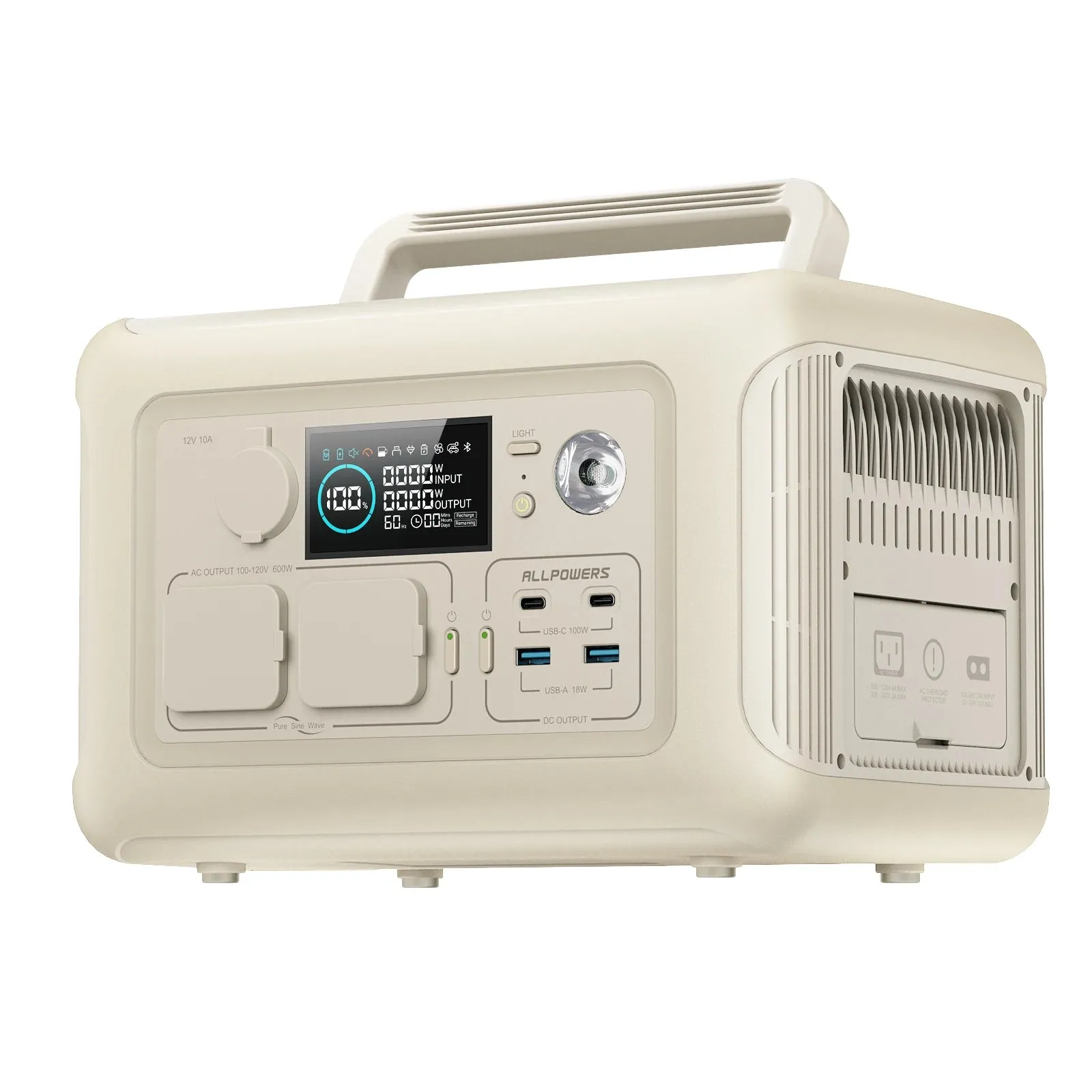 R600 Portable Generator 299Wh 600W with AC Outlets LiFePO4 Battery for Home and Camping